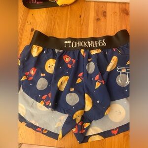 Chicknlegs Space Dog Women’s Atheltic shorts size small.